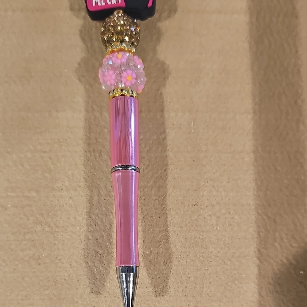 Pink and Gold Decorative Pen - Picture 4 of 4